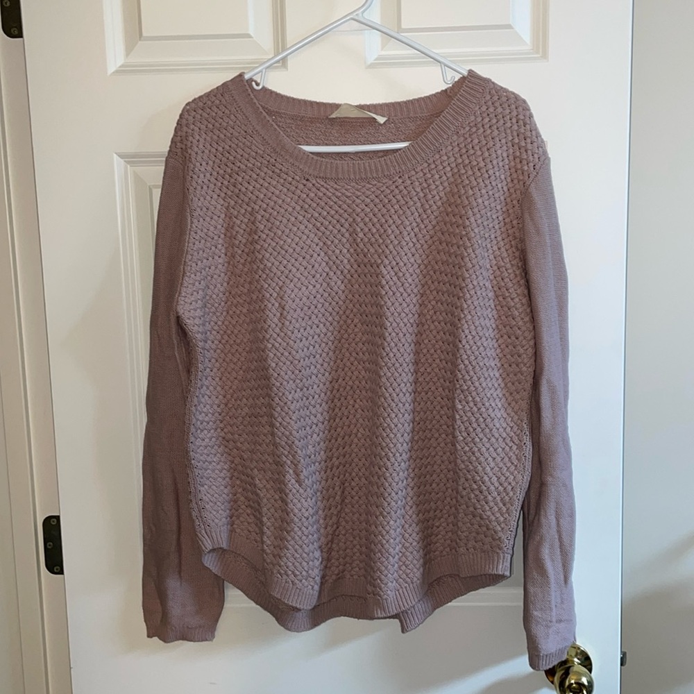 Lavender wide knit sweater